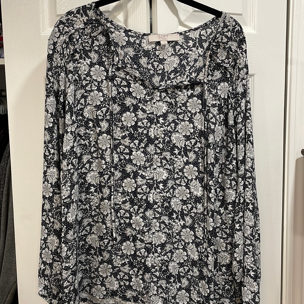 Navy Loft Blouse